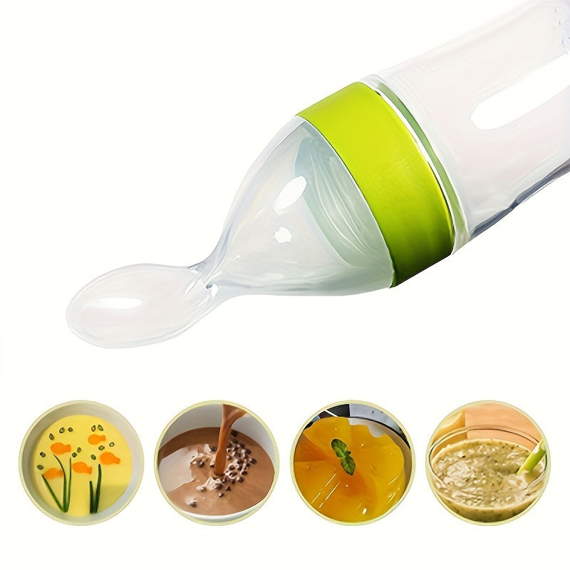 Distributeur de nourriture pour bébé en silicone avec cuillère — Monptitlou
