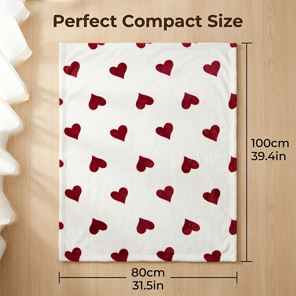 1 couverture pour bébé à motif de cœur — Monptitlou