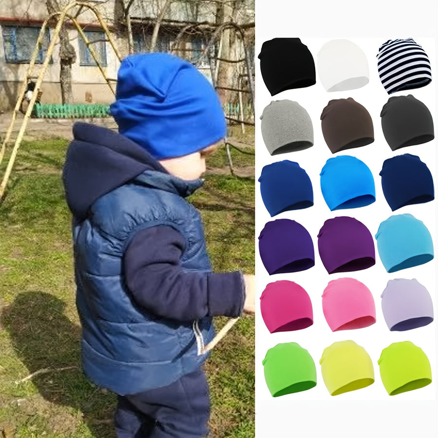 Chapeaux pour garçons et filles, chapeaux pull unis pour bébés — Monptitlou