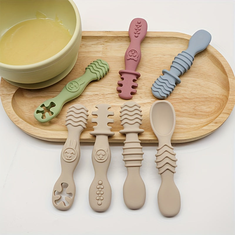 Ensemble de cuillères à mâcher en silicone — Monptitlou