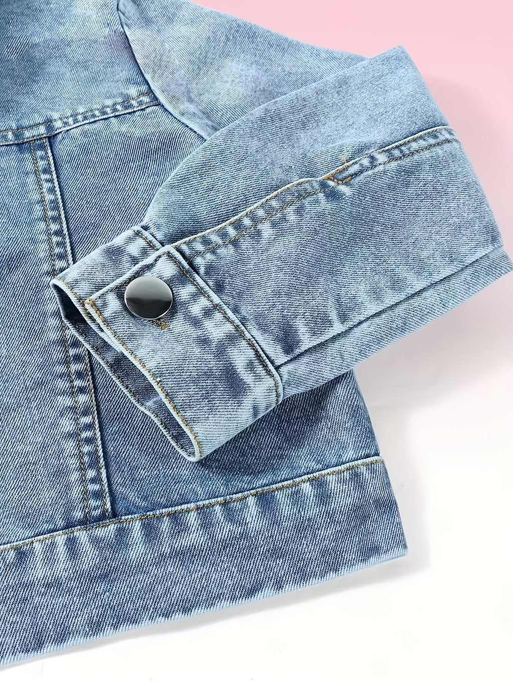 Veste en jean pour garçon avec motif tracteur cartoon orange au dos et — Monptitlou