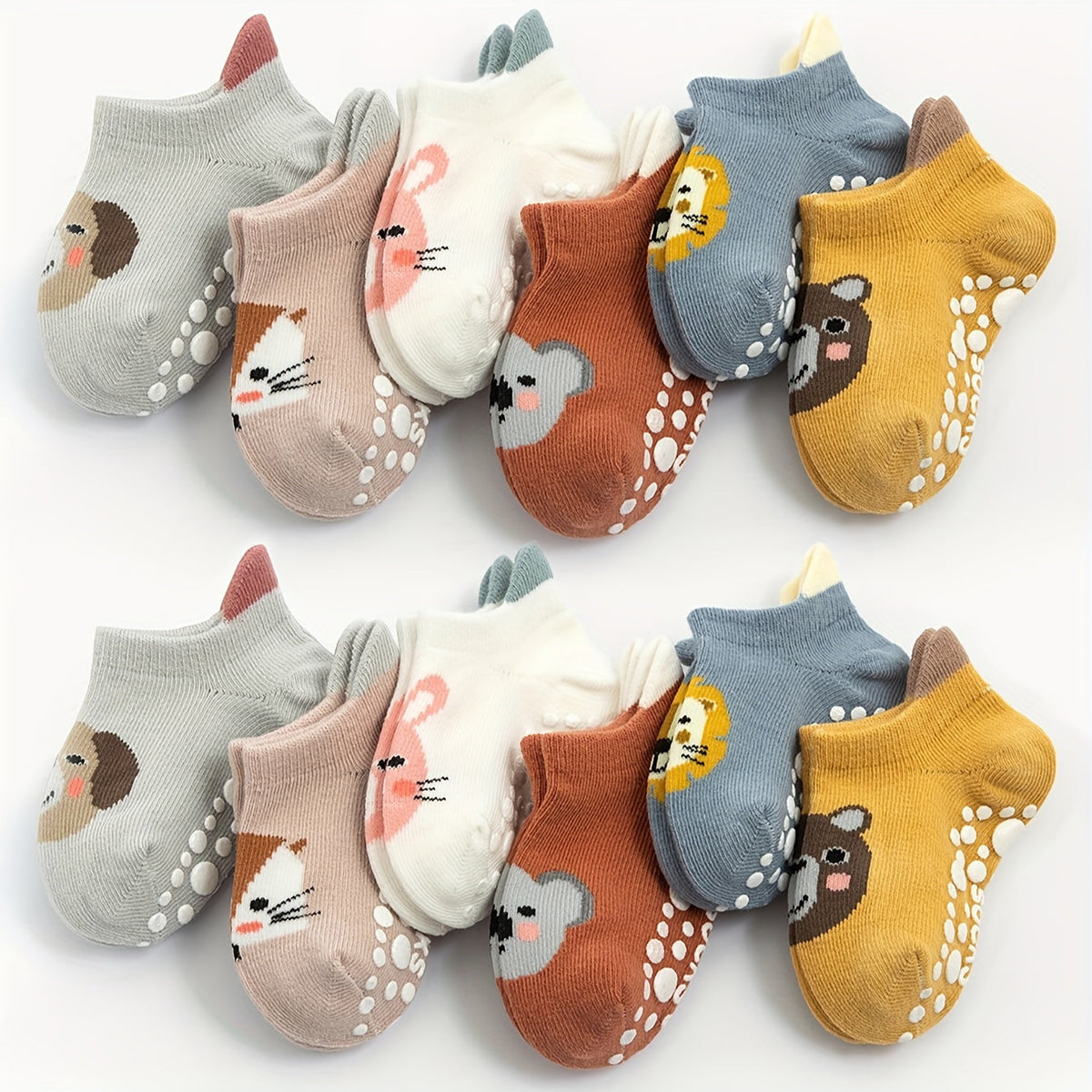 12 paires de chaussettes antidérapantes pour jeunes — Monptitlou Image