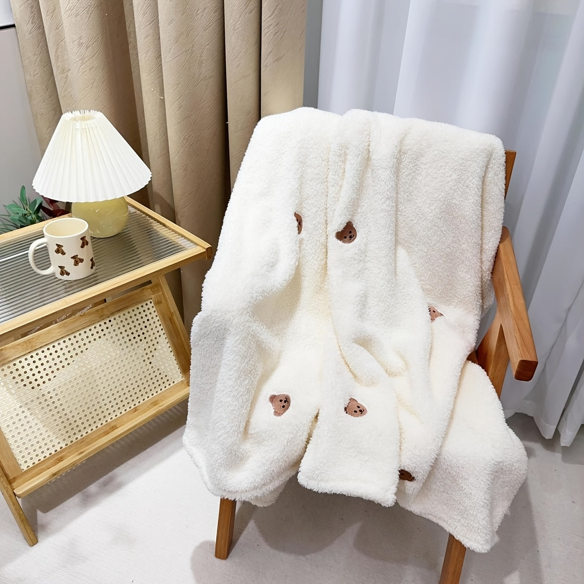 Couverture douce et confortable pour enfants à motif ours — Monptitlou Image