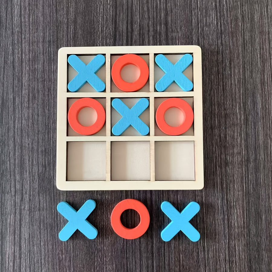 Jeu de morpion en bois pour enfants — Monptitlou