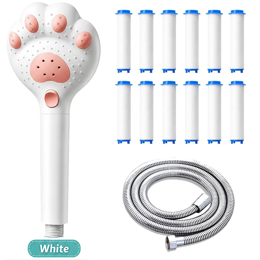 Ensemble de pommeau de douche à main en forme de patte de chat — Monptitlou