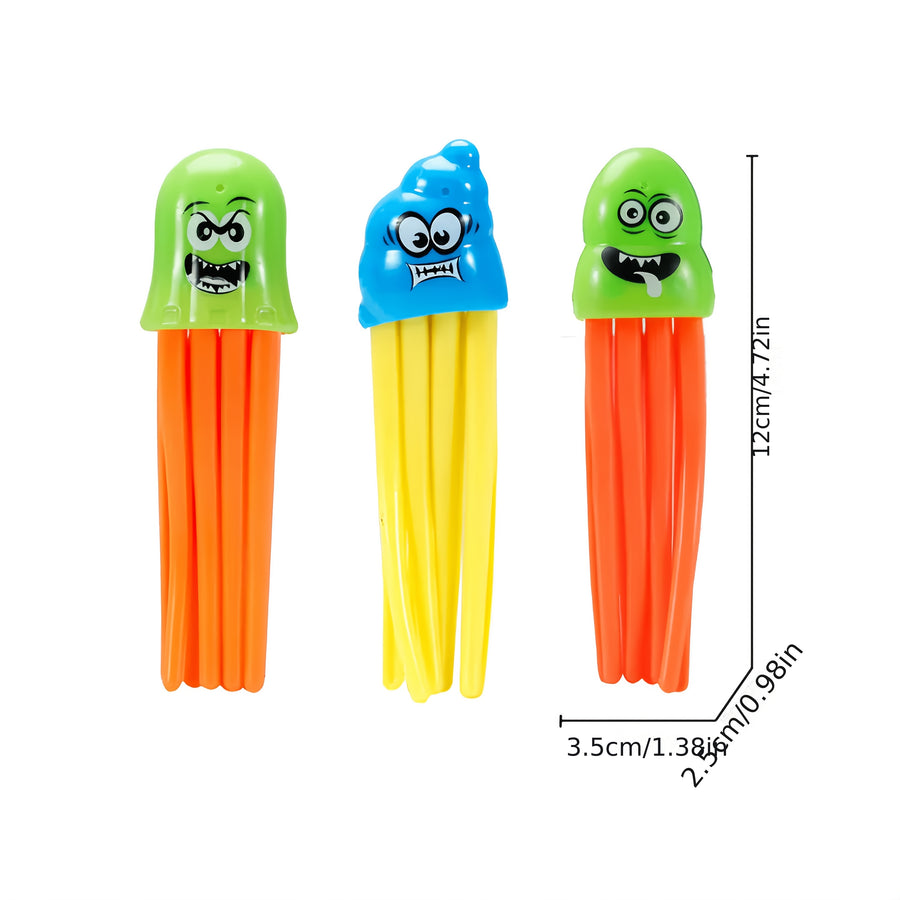 Lot de jouets méduses drôles de dessin animé, couleur aléatoire — Monptitlou