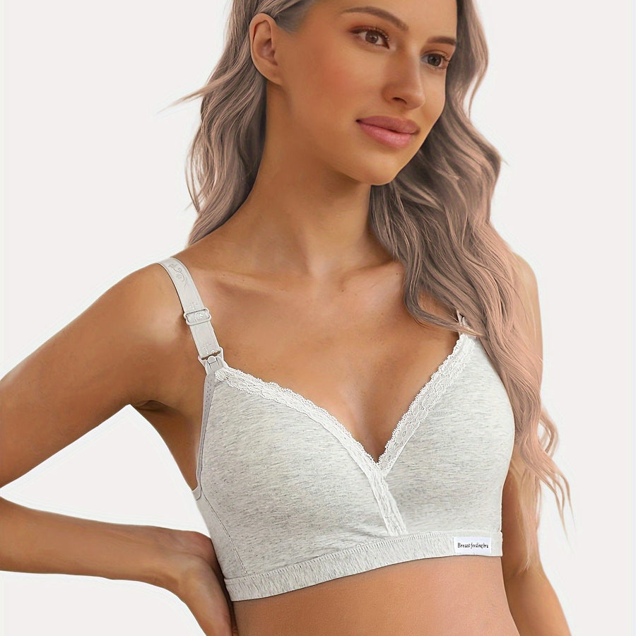 Soutien-gorge d'allaitement sans armature pour femme enceinte — Monptitlou