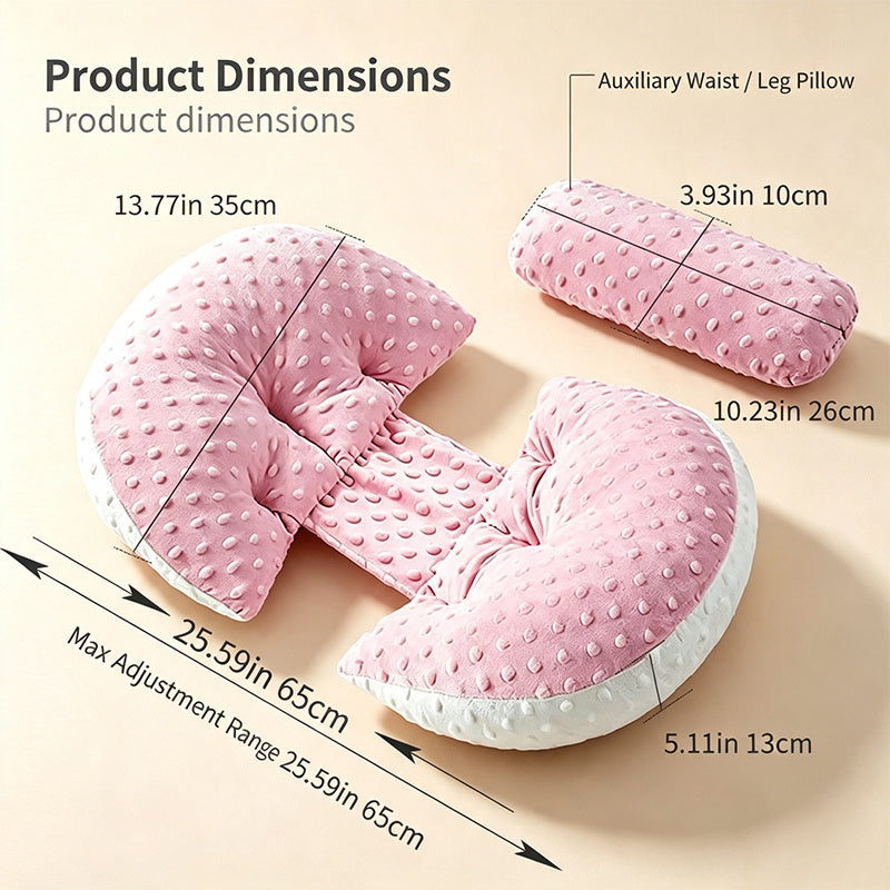 Oreiller de grossesse portable - Support réglable en forme de W — Monptitlou