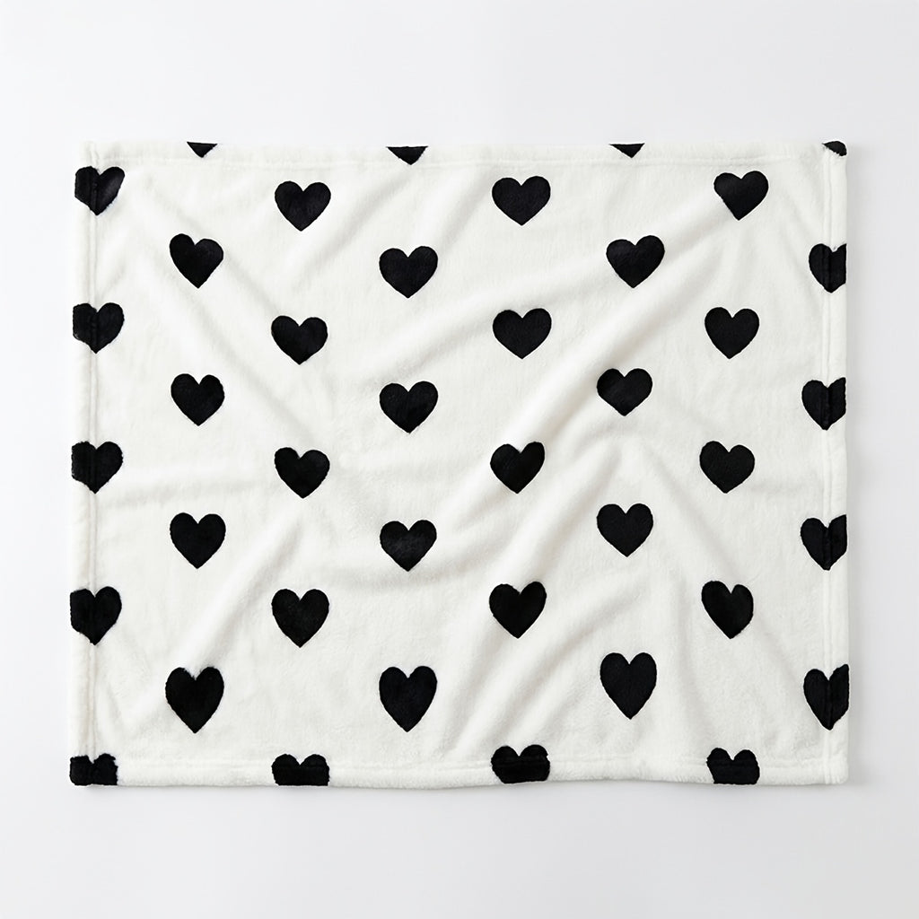 1 couverture pour bébé à motif de cœur — Monptitlou