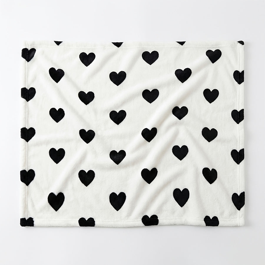 1 couverture pour bébé à motif de cœur — Monptitlou