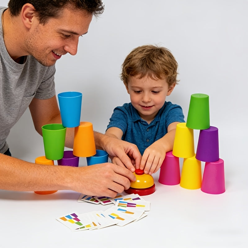 Jeu de gobelets à empiler Memory, gobelets à associer et empiler — Monptitlou