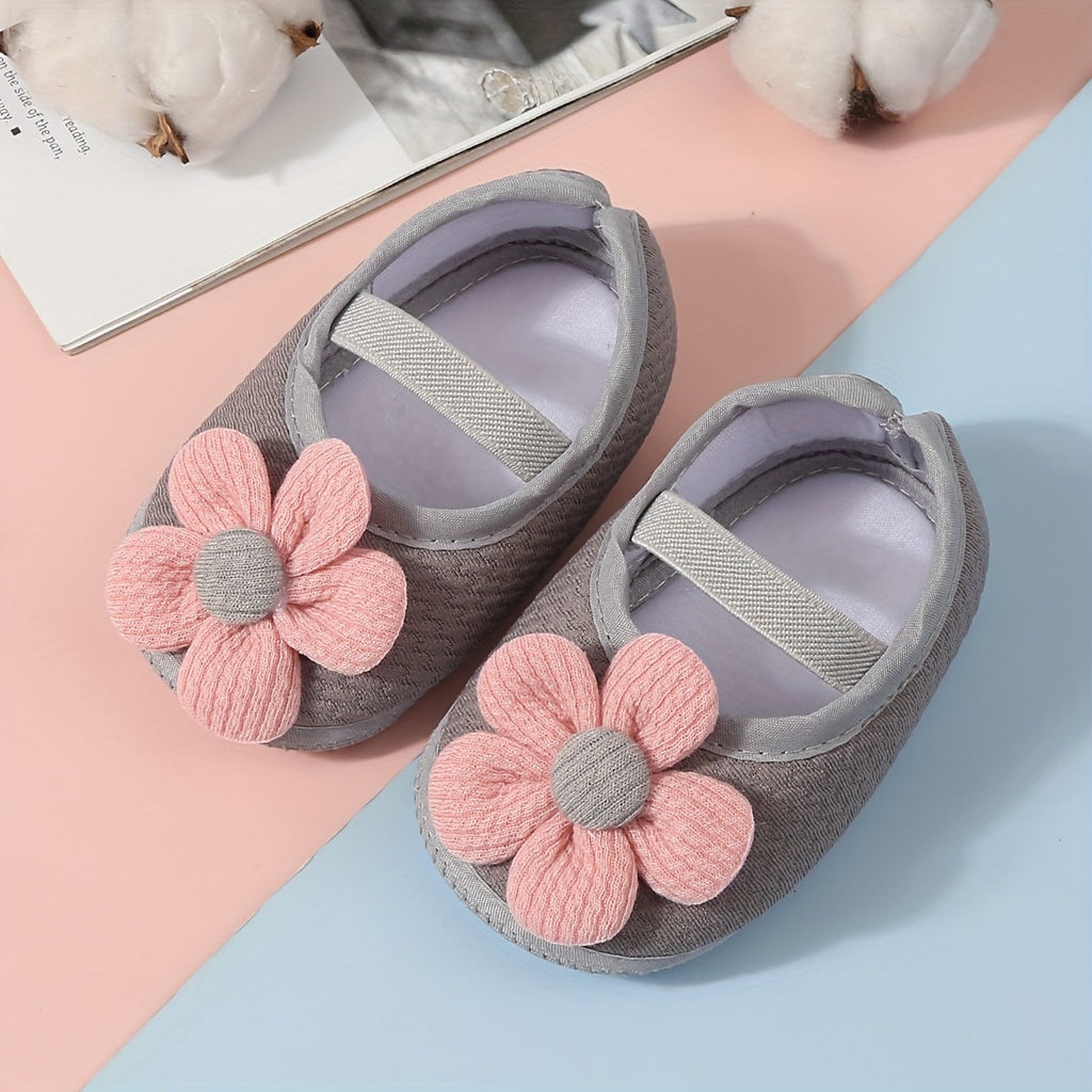 1 Paire de Chaussures pour Bébé, Mignon Dessin Animé Tournesol Uni — Monptitlou