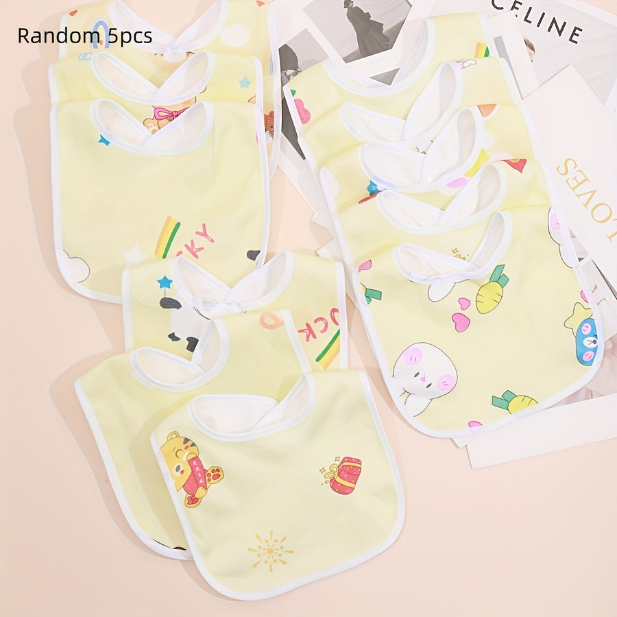 Bavoir pour Bébé Nouveau-né - Motif Aléatoire Rose Bleu Jaune — Monptitlou