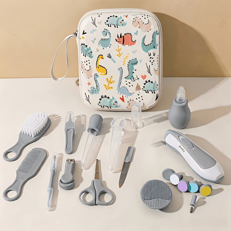 Ensemble de soins 15 pièces avec étui portable blanc — Monptitlou