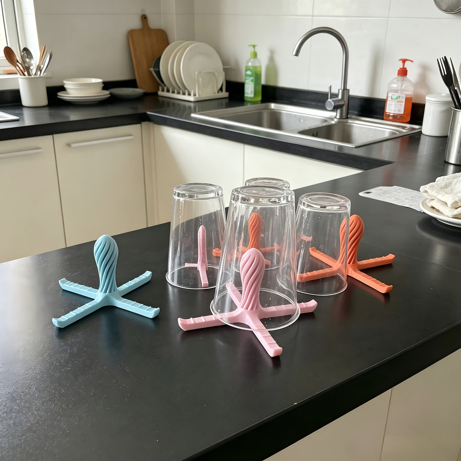 Égouttoir à bouteilles et tasses indépendant — Monptitlou