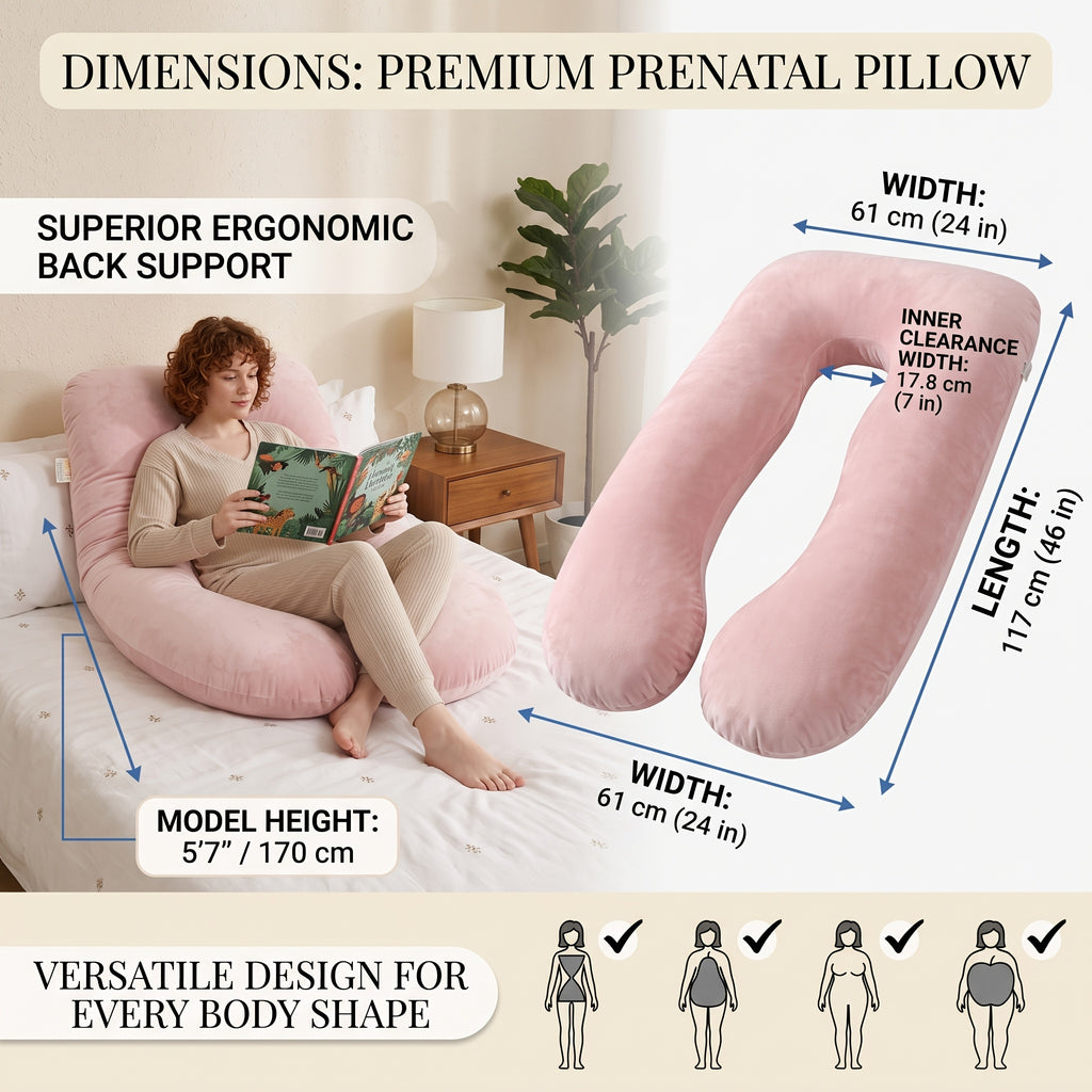 Taie d'oreiller amovible + Coussin d'oreiller. Oreiller de grossesse — Monptitlou