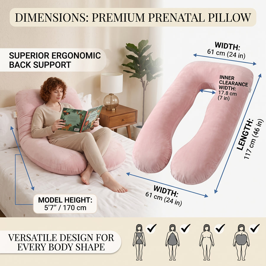 Taie d'oreiller amovible + Coussin d'oreiller. Oreiller de grossesse — Monptitlou