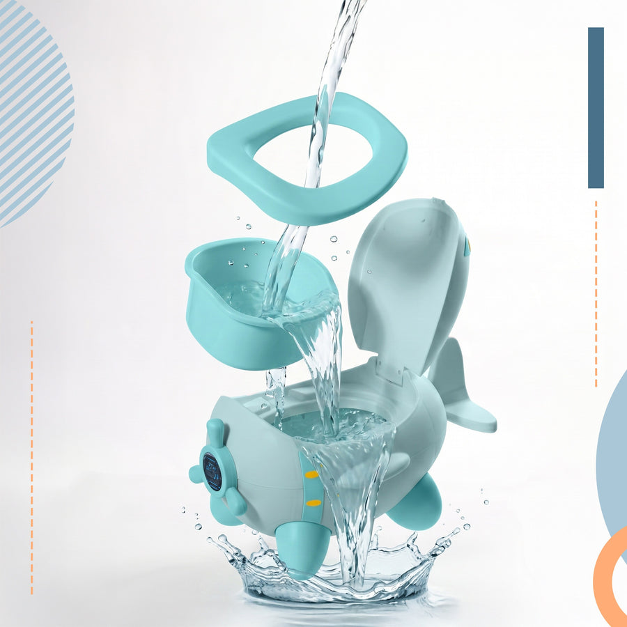 Pot « Avion » menthe - (L)31 x (H)27 x (P)40 cm — Monptitlou