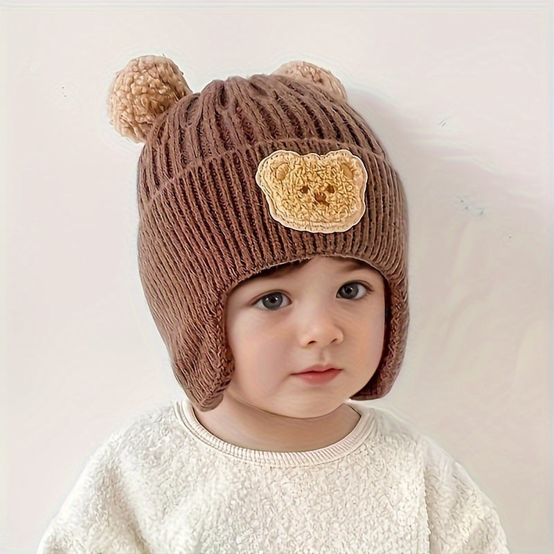 Bonnet d'hiver mignon avec oreilles d'ours — Monptitlou