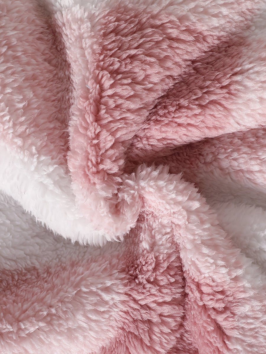 Grenouillère à capuche pour bébé fille en peluche à carreaux roses de — Monptitlou