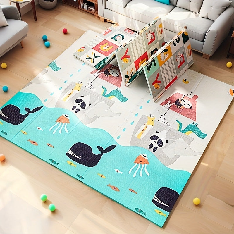 Matelas de Jeu pour Bébé Épais et Pliable en Mousse Non Toxique Inodore — Monptitlou