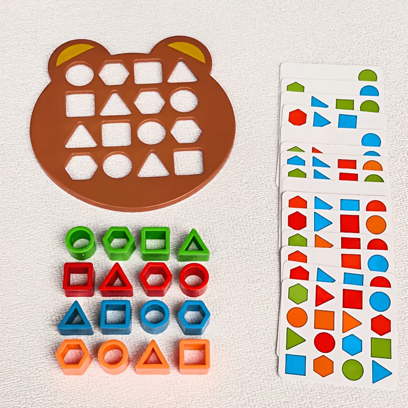 Jeu de puzzle éducatif en forme d'ours avec accessoires — Monptitlou