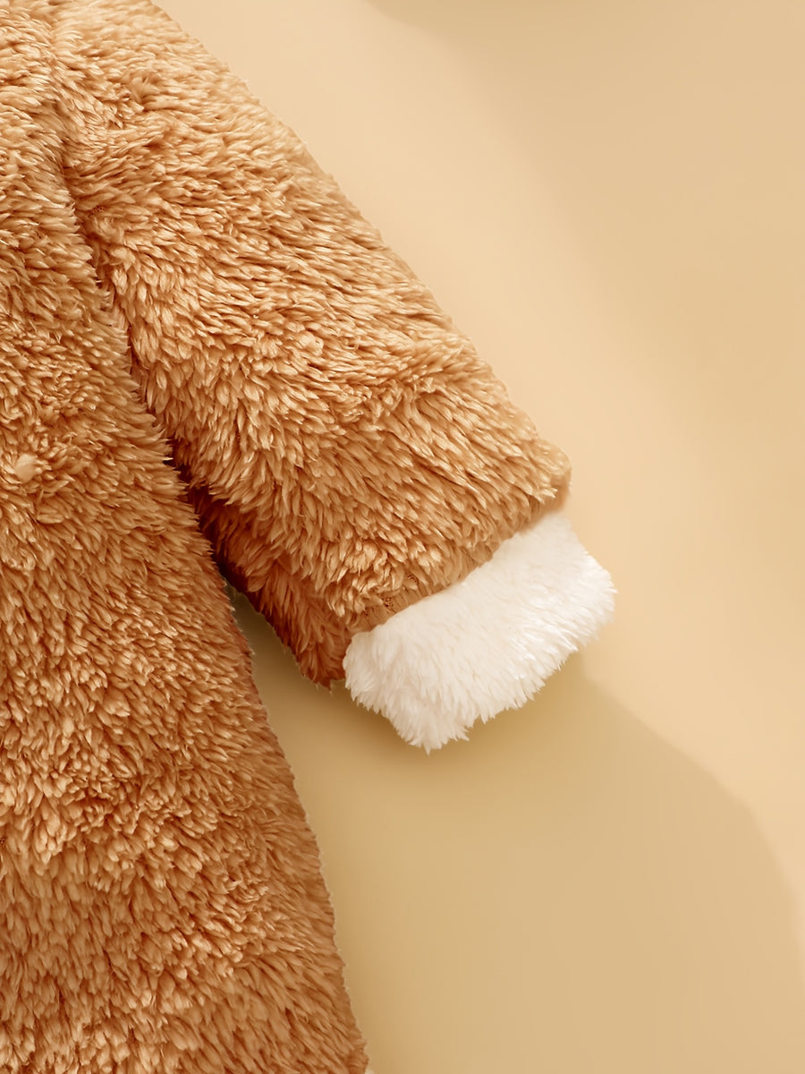 Grenouillère polaire à capuche ourson, 0 à 1 an — Monptitlou