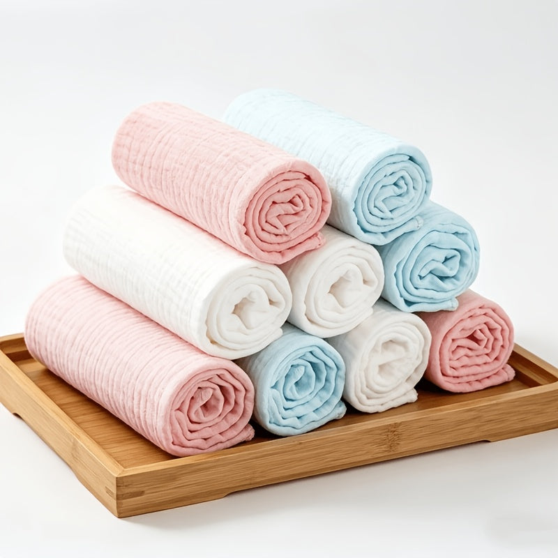 Langes en gaze crêpe pour nouveau-né, couleur unie — Monptitlou