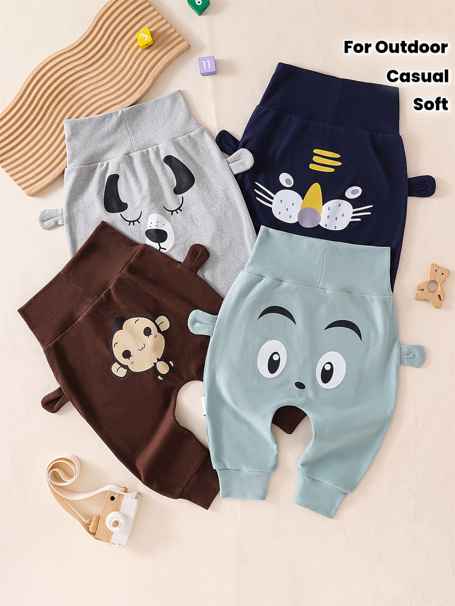 Pantalons harem en tricot doux pour bébé, taille haute — Monptitlou