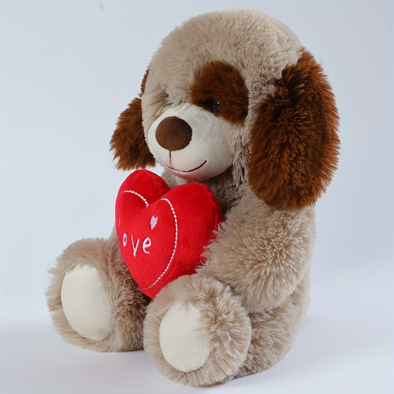 Ours en Peluche Cœur d'Amour de 26 cm / 10.23 pouces avec Ours et Chien — Monptitlou