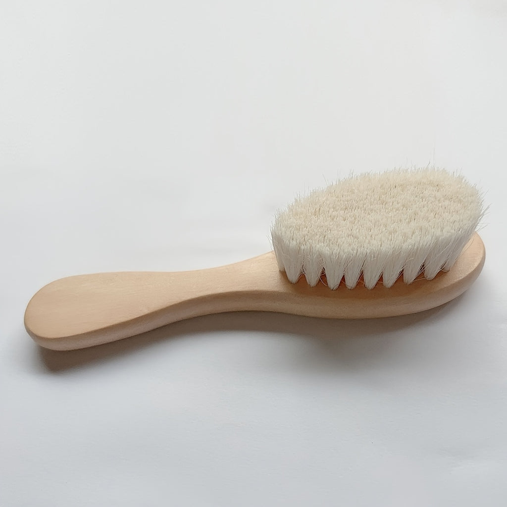 /Kit Brosse à Cheveux Douce pour Bébé avec Manche en Bois — Monptitlou