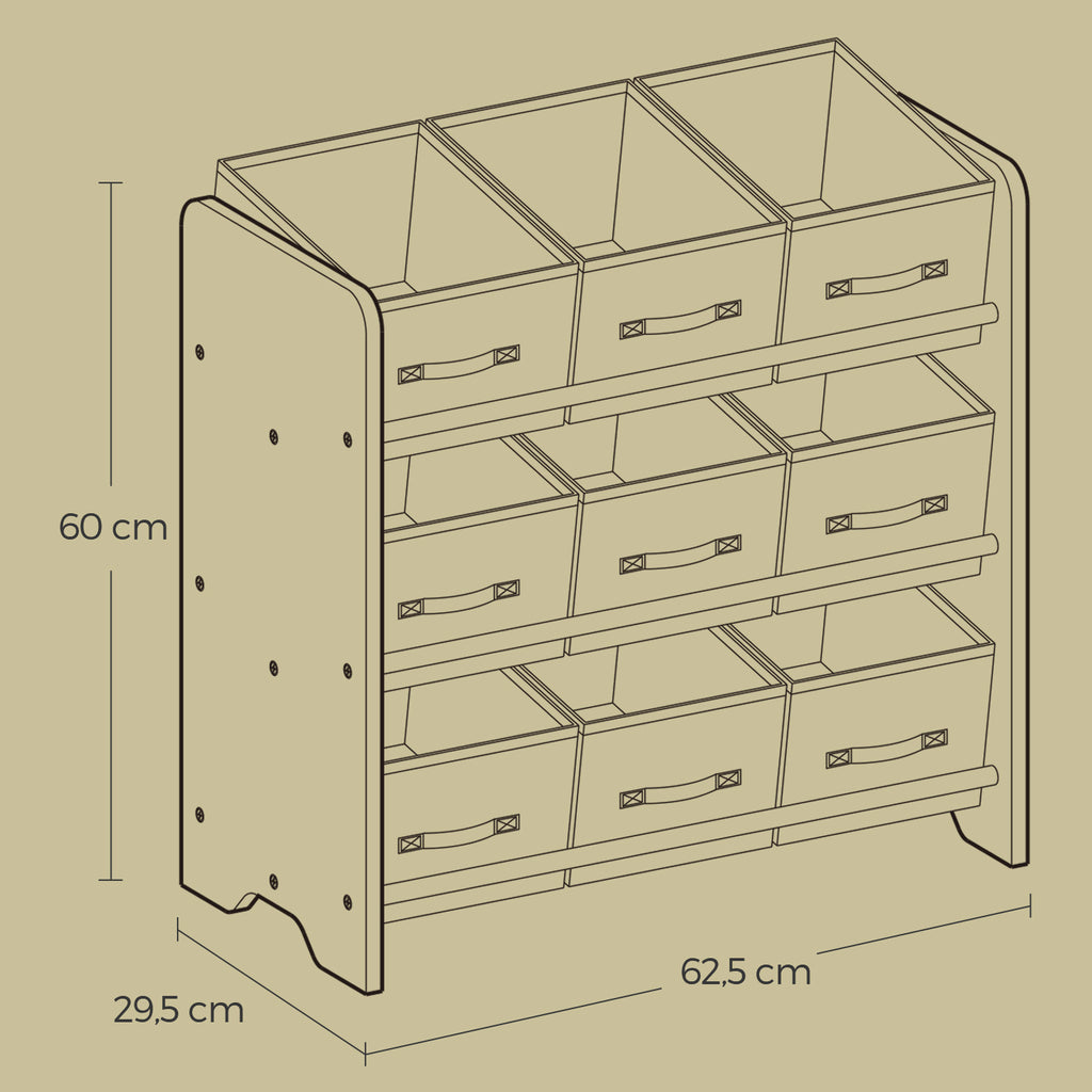 Étagère, 9 Boîtes de Rangement en Tissu Non-tissé, Spacieuse, photo 13