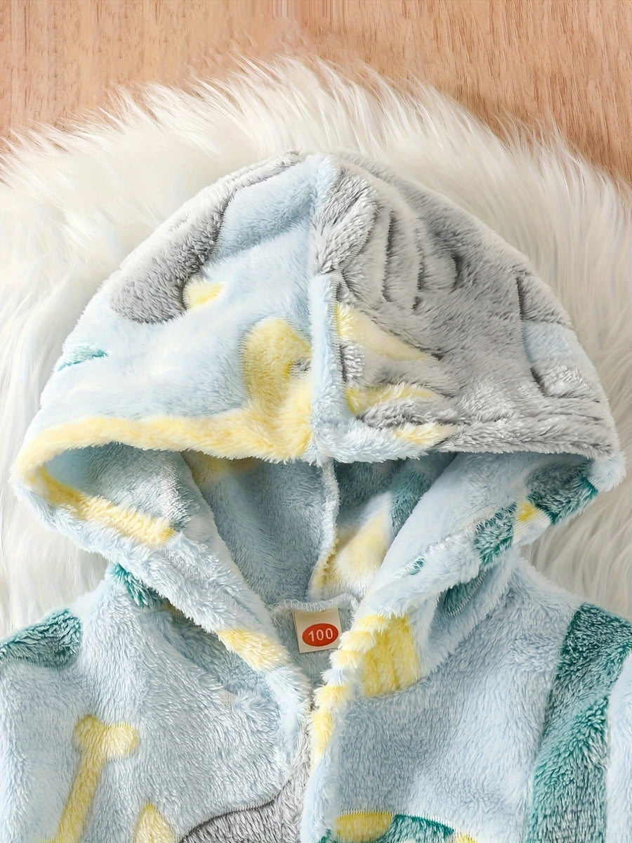 Peignoir de flanelle à capuche pour garçon, automne/hiver — Monptitlou