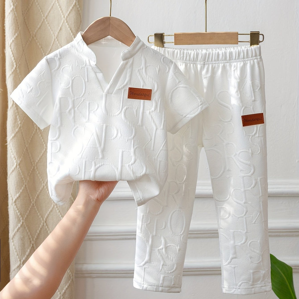 Ensemble 2 pièces pour garçons : T-shirt à manches courtes décontracté — Monptitlou Image