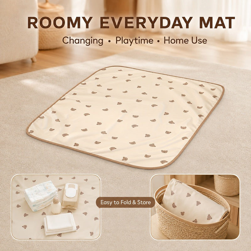 Matelas à langer réutilisable pour bébé avec surface lavable et endos — Monptitlou