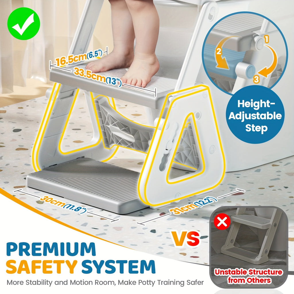 Siège de toilette double usage avec marchepied conçu pour les — Monptitlou