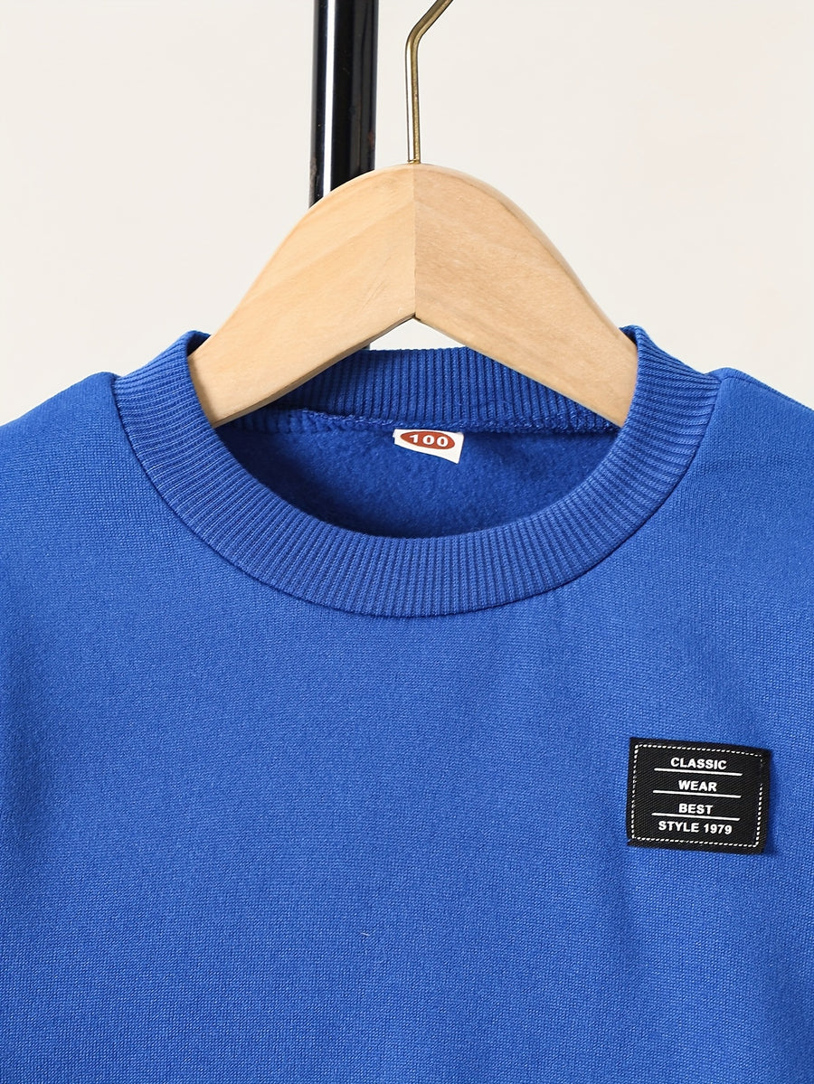 Ensemble 2 pièces. Ensemble de sweat-shirts décontractés à col ras du