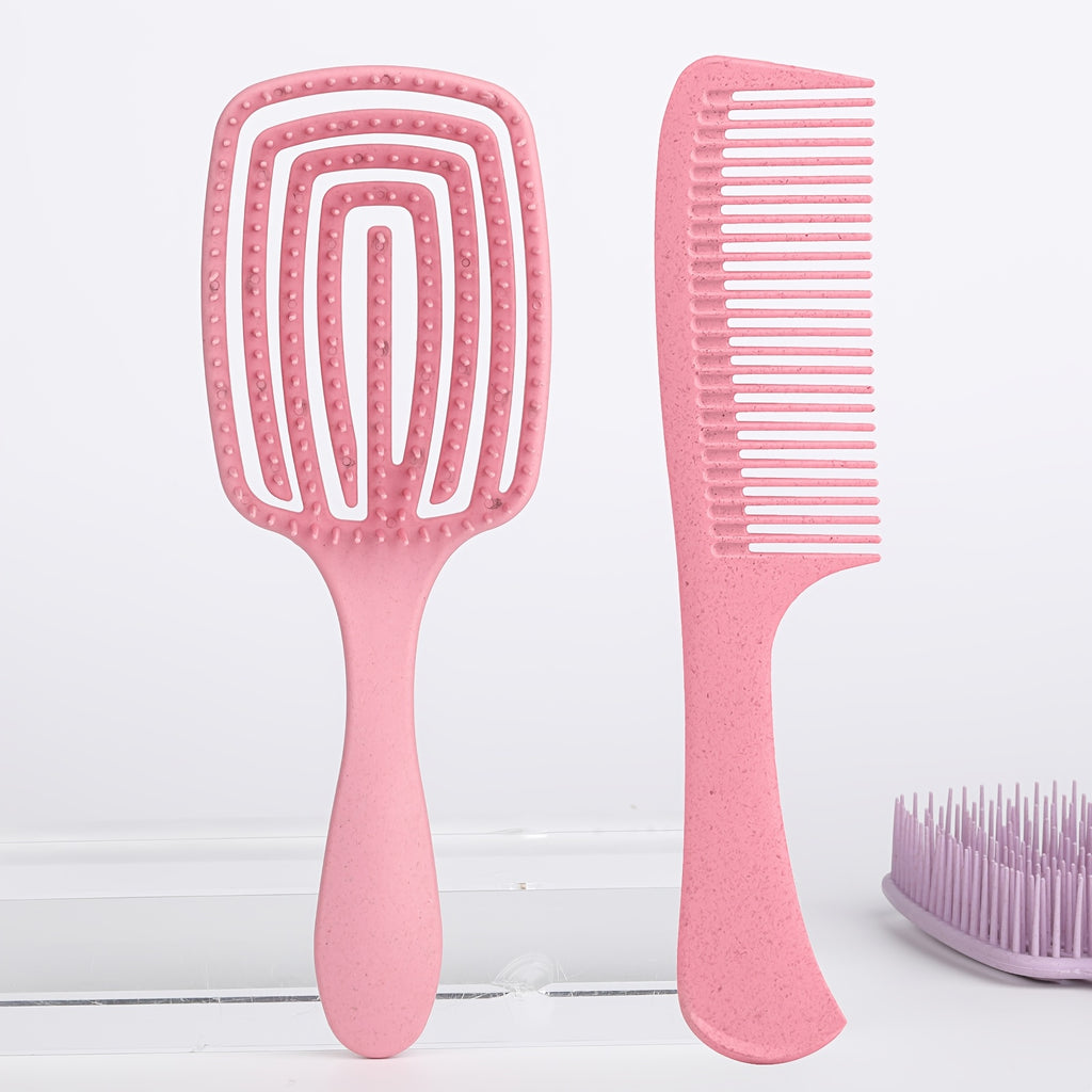 Brosse carrée 1 pc/2 pcs pour cheveux mouillés et secs — Monptitlou