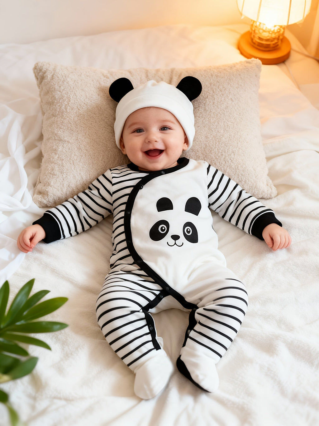 Grenouillère Panda Mignon - Combinaison Douce Toutes Saisons avec — Monptitlou