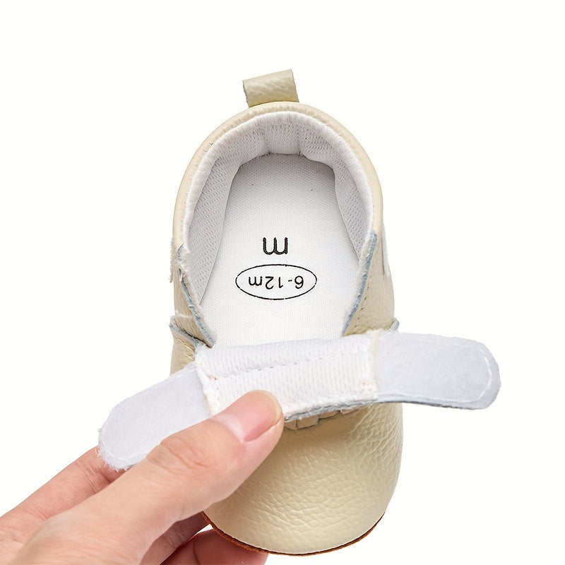 Chaussures de bébé à semelle souple en cuir véritable respirant, printemps et automne, à bout rond à franges, chaussures