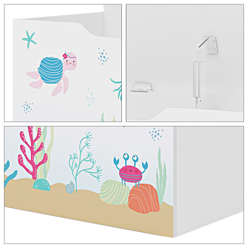 Boîte à Jouets Oleiros avec Couvercle Rabattable, 40 x 60 x 30 cm
