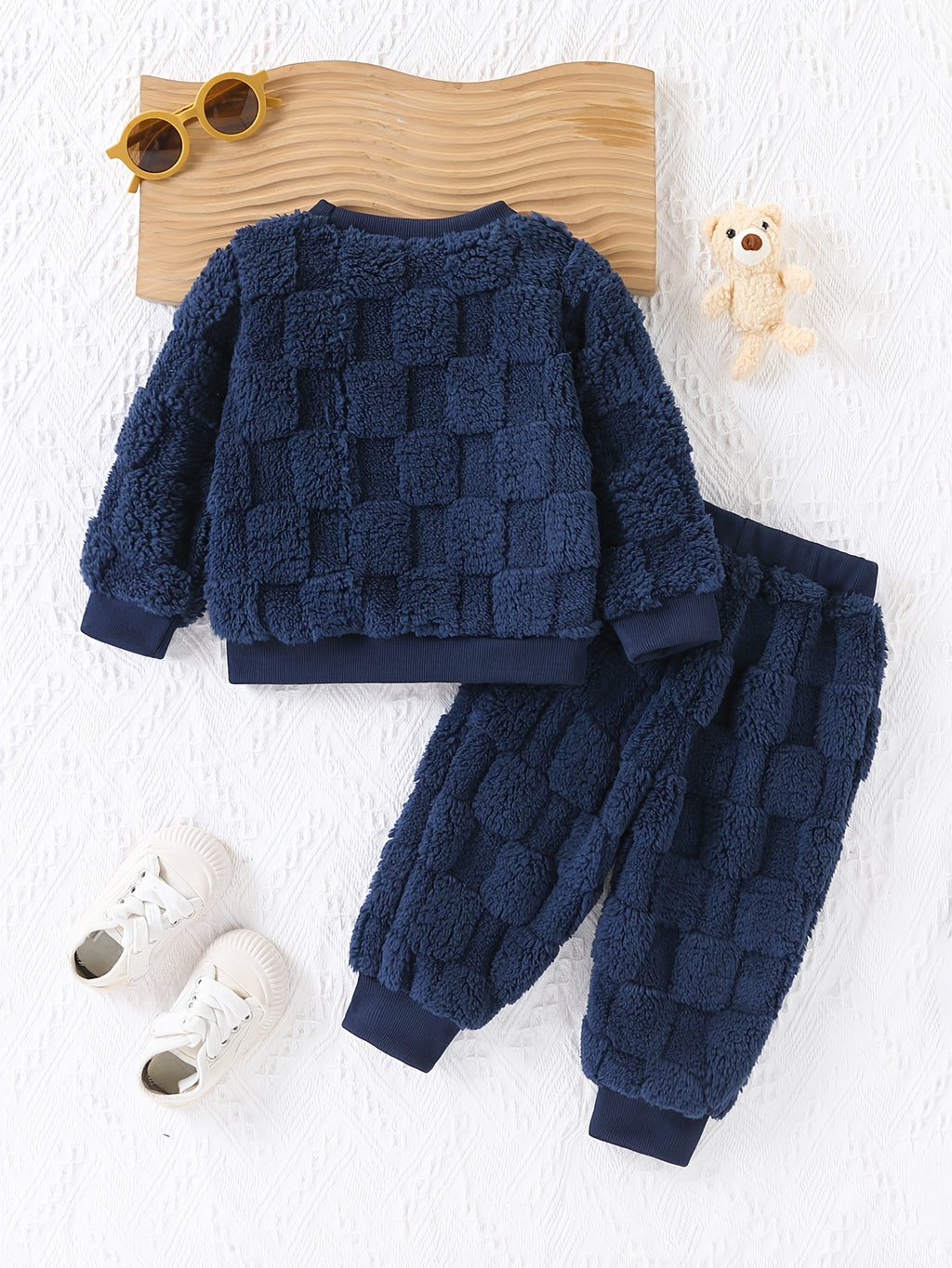 Ensemble chaud en peluche d'automne/hiver pour garçon — Monptitlou