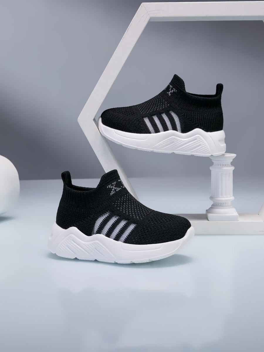 Chaussures Légères Décontractées Athlétiques, Motif Rayé et Ouverture Élastique, Légères et Respirantes, Semelle Intérie