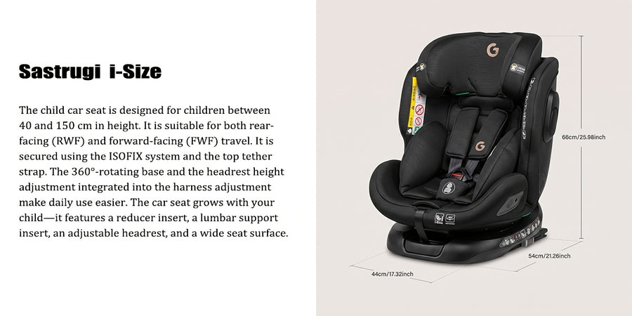 Repose-tête universel pour siège auto, approuvé I-Size — Monptitlou