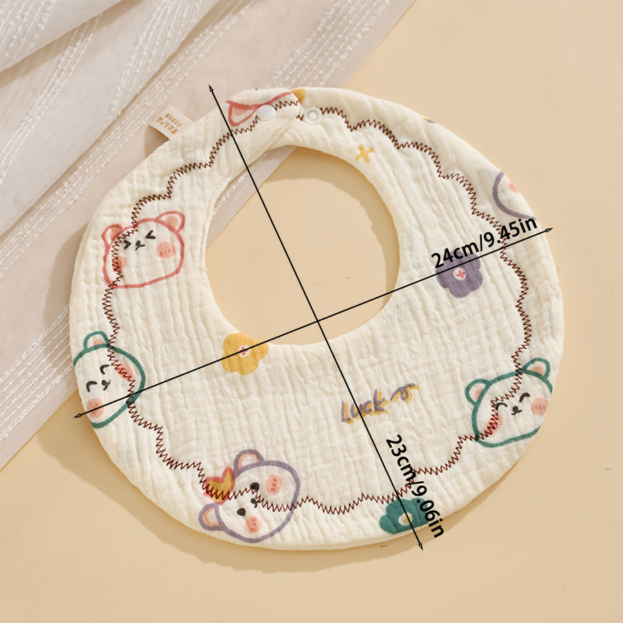 Bavoirs pour bébé, bavoirs ronds à motif de dessin animé pour — Monptitlou