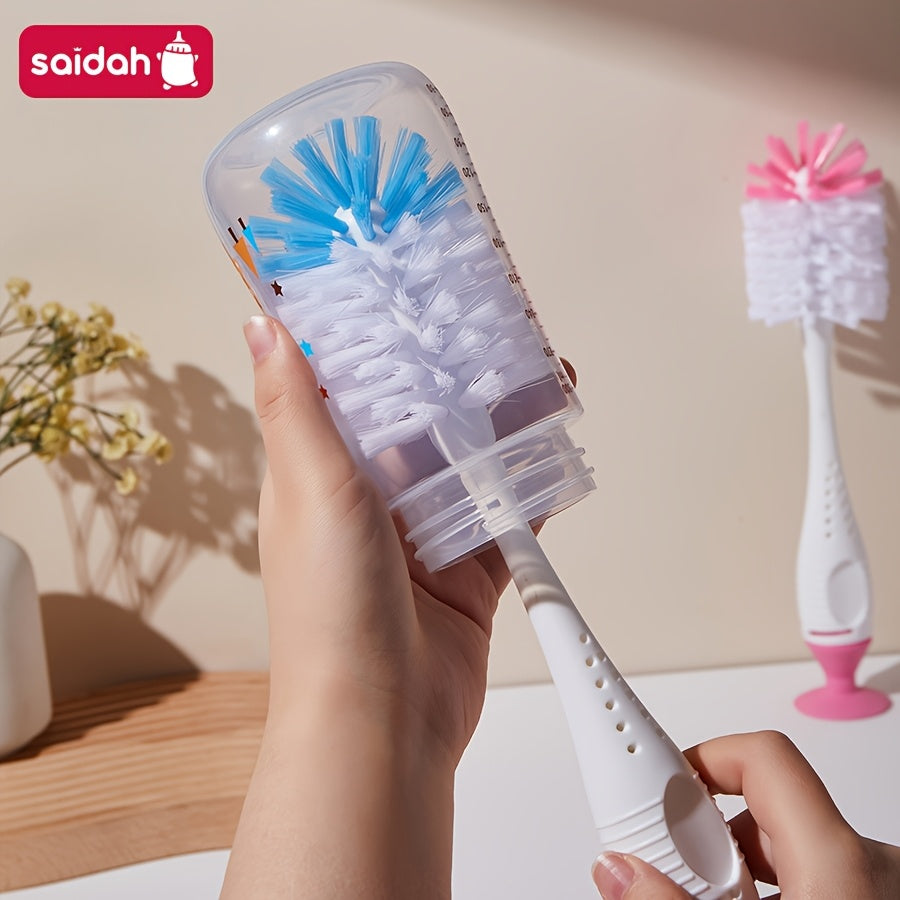 Ensemble de brosses à biberon 2-EN-1 en nylon avec brosse à tétine — Monptitlou