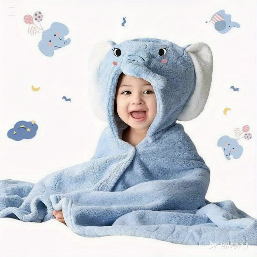 Peignoir de Bain à Capuche - Super Doux, Séchage Rapide — Monptitlou