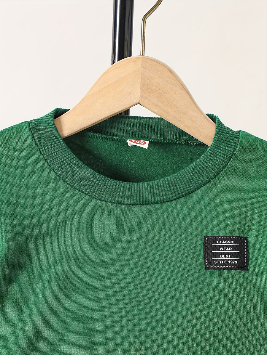 Ensemble 2 pièces. Ensemble de sweat-shirts décontractés à col ras du