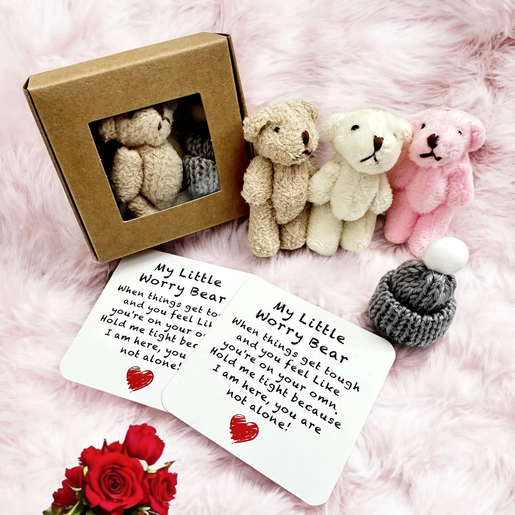 Mini-peluche porte-bonheur avec carte de vœux — Monptitlou