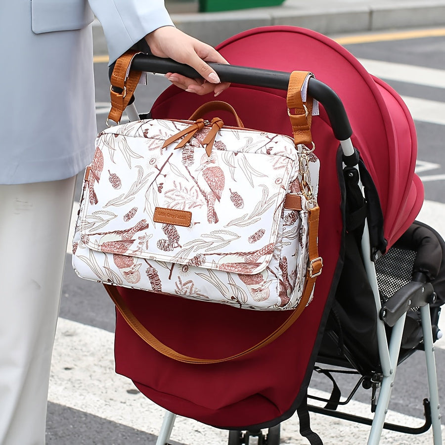 Sac parent à motif léopard, grande capacité pour maternité avec poche à — Monptitlou